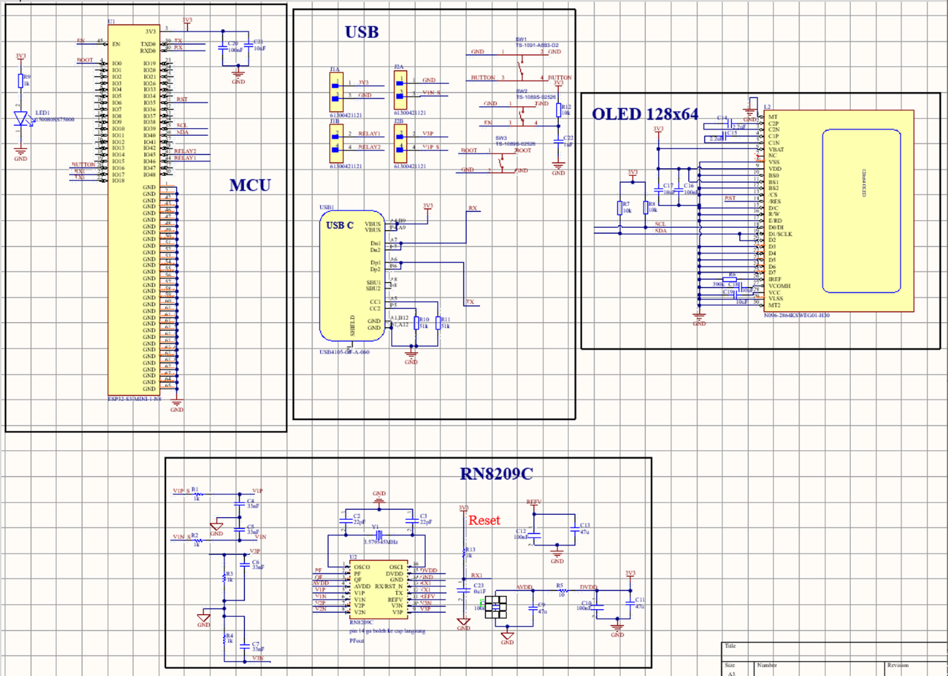 ESP32 miniOLED Schematic